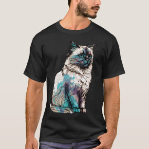 Camiseta Birman Cat Race Colorful Mom Lady