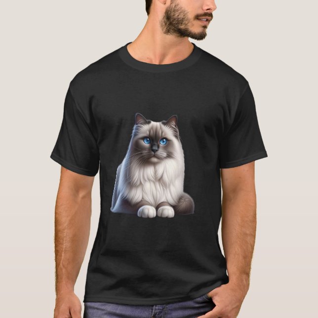 Camiseta Birman Cat Shirate Cat Face Cute Cat Lover Cat Mom (Anverso)