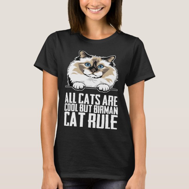 Camiseta Birman cats  Birman kitten  Birman mother (Anverso)