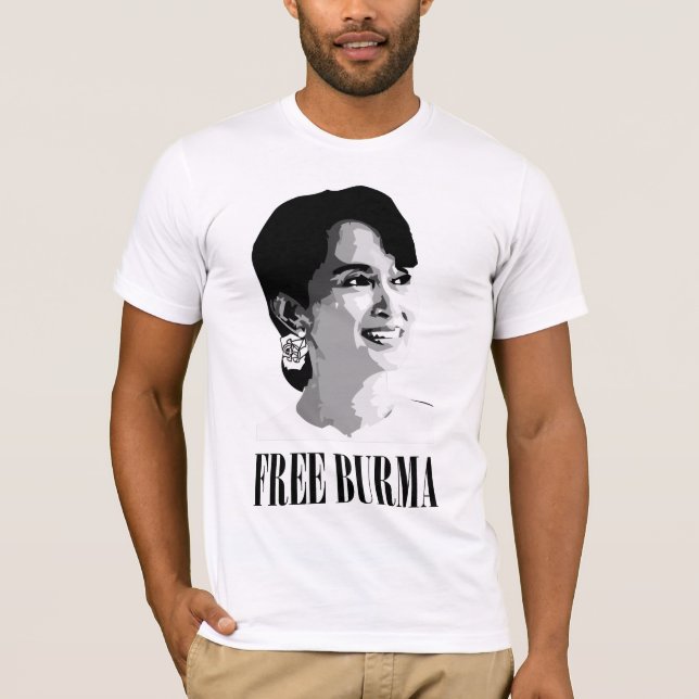 Camiseta Birmania Libre - Aung Sang Suu Kyi (Anverso)