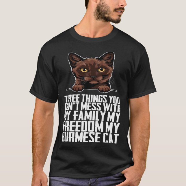 Camiseta birmano  gato birmano  madre birmana (Anverso)
