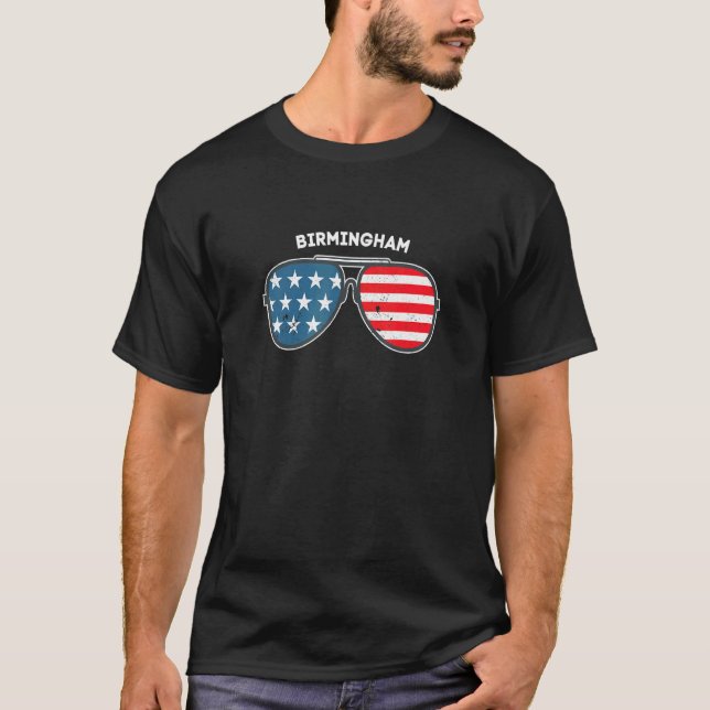 Camiseta Birmingham Alabama Al Us Cities America 4 De Julio (Anverso)