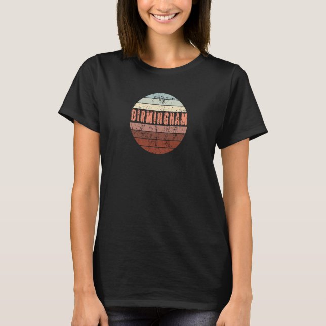 Camiseta Birmingham Alabama Waikiki Beach Sunset 4 Distress (Anverso)