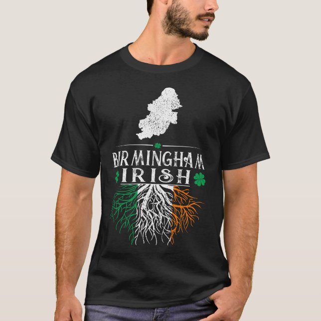 Camiseta Birmingham UK City Irish Roots St Patrick Day (Anverso)