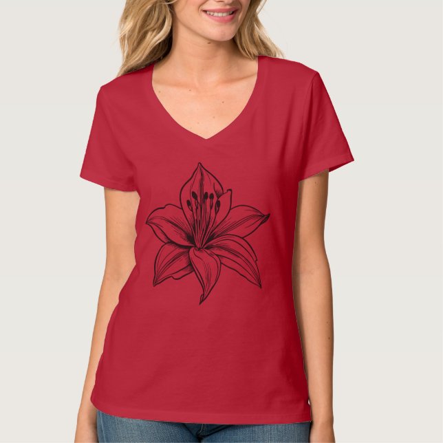 Camiseta Birth Flower Botanical Design (Anverso)