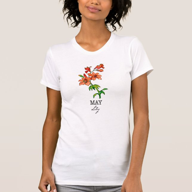 Camiseta Birth Month Flower May Lily (Anverso)