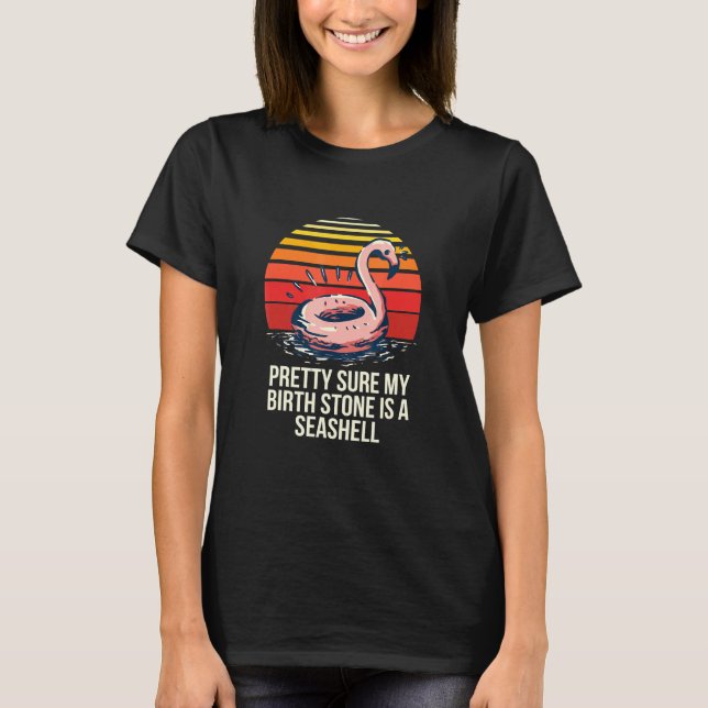Camiseta Birth Stone is Seashell Beach Bum Tour Sea Cruise (Anverso)