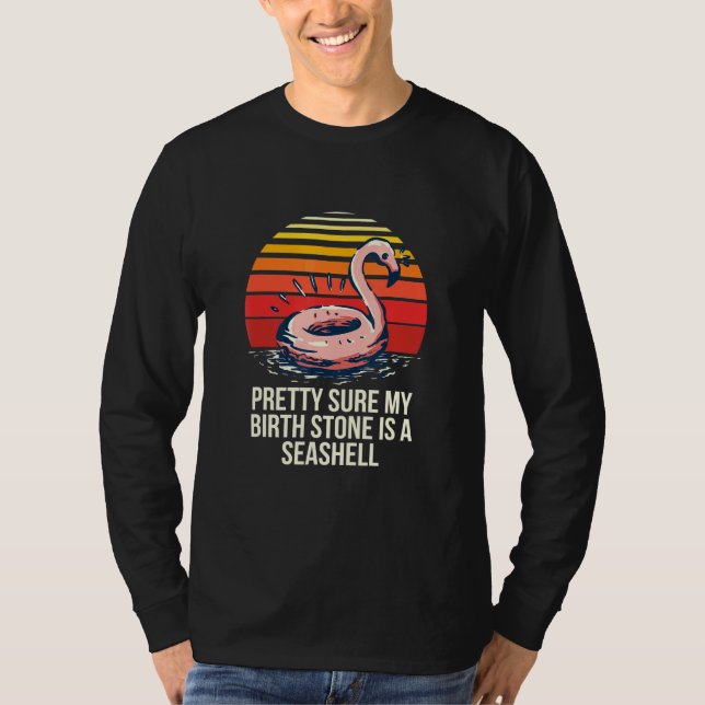 Camiseta Birth Stone is Seashell Beach Bum Tour Sea Cruise (Anverso)