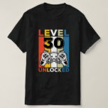 Camiseta Birthday 30th Level Unlocked 30 Gaming Vintage<br><div class="desc">Birthday 30th Level Unlocked 30 Gaming Vintage</div>