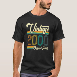 Camiseta Birthday Born In 2000 Original Parts Vintage