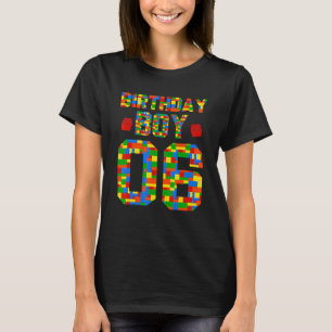 Camiseta Birthday Boy 06 Brick Builder Bloques Master Buil