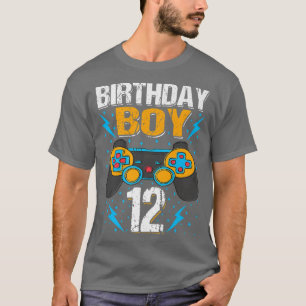 Camiseta Birthday Boy 12 Video Game Controller Gamer 12th B