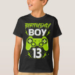 Camiseta Birthday Boy 13 Video Game Controller Gamer 13th B<br><div class="desc">Juego de cumpleaños,  juego de cumpleaños,  juego de video de cumpleaños,  juego de controlador de cumpleaños,  juego de cumpleaños,  juego de cumpleaños,  juego de video de cumpleaños,  juego de coincidencias familiares,  juego de cumpleaños 13 videojuego controlador de juegos Gamer 13th Birthday Gift T-Shirt</div>