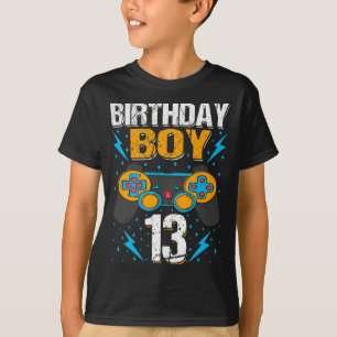 Camiseta Birthday Boy 13 Video Game Controller Gamer 13th B