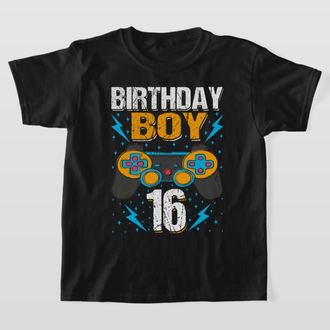 Camiseta Birthday Boy 16 Video Game Controller Gamer 16th B (Distribución)