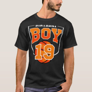 Camiseta Birthday Boy 19 Tema del baloncesto Bday Fiesta Ce