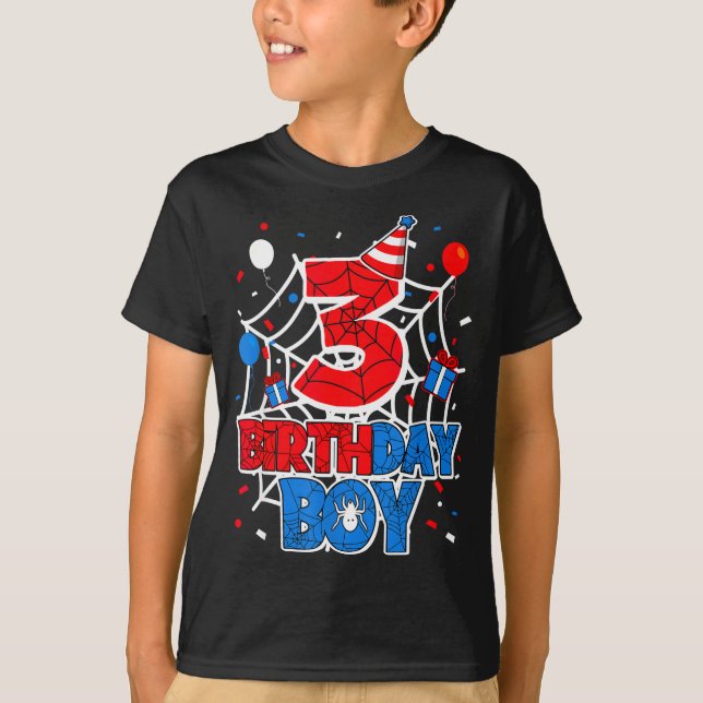 Camiseta Birthday Boy 3 Year Old Sders 3rd Birthday Kids  (Anverso)