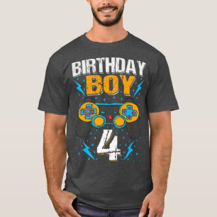 Camiseta Birthday Boy 4 Video Game Controller Gamer 4Bir