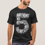 Camiseta Birthday Boy 5 Year Old Word Cloud<br><div class="desc">Is your son or nephew turning 5 years old? Do you have a little brother celebrating a 5th-year-old party? This birthday boy world cloud design will be a cool graphic for the little boy to wear as he turns 5</div>