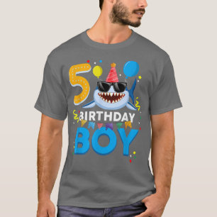Camiseta Birthday Boy 5 Years Old Kids 5th Birthday Boy Sha