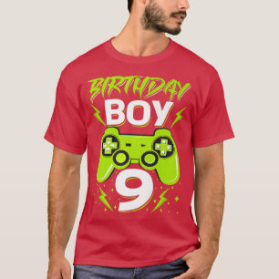 Camiseta Birthday Boy 9 Video Game Controller Gamer 9th Bir
