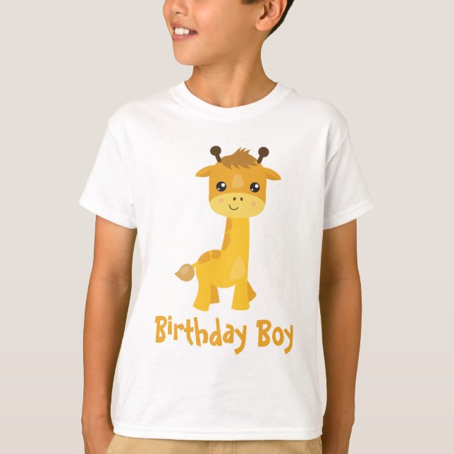 Camiseta Birthday Boy Giraffe (Anverso)