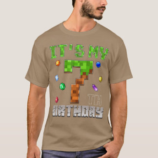 Camiseta Birthday Boy Its My 7th Birthday Video Game Piel f