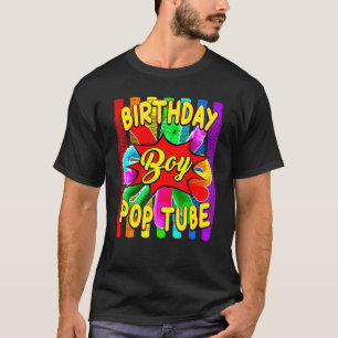 Camiseta Birthday Boy Pop Tube Tema Cumpleaños
