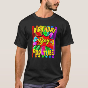 Camiseta Birthday Boy Pop Tube Tema Cumpleaños