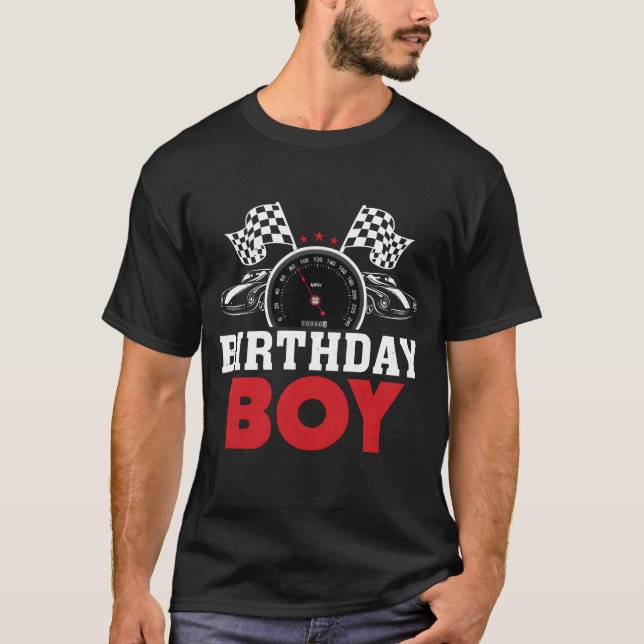 Camiseta Birthday Boy Race Car Racing Car Birthday Crew gir (Anverso)