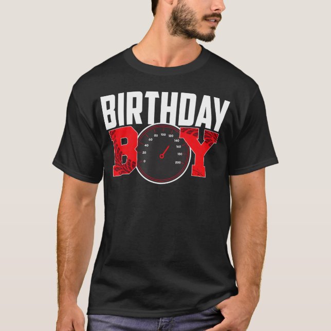 Camiseta Birthday Boy Race Car Racing Car Driver Birthday p (Anverso)