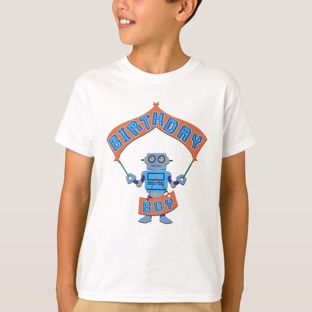 Camiseta Birthday Boy Robot (Anverso)