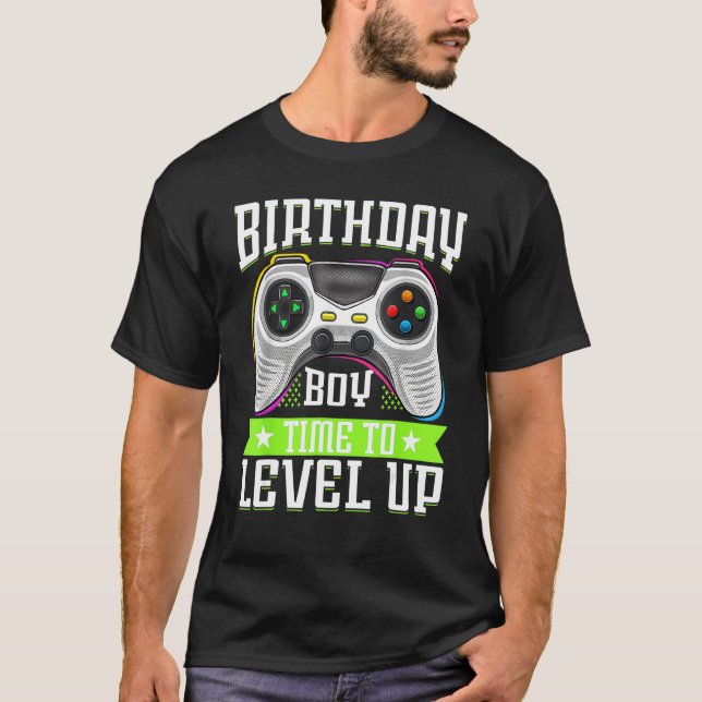 Camiseta Birthday Boy Time To Level Up Video Game Birthday  (Anverso)