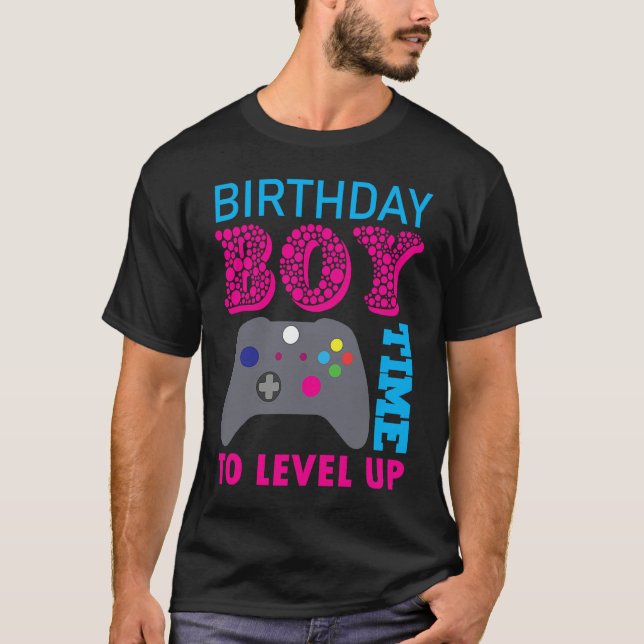 Camiseta Birthday Boy Video Game Birthday Party (Anverso)