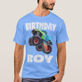 Camiseta Birthday Boy Vintage Bday Boys Jumping Monster Tru