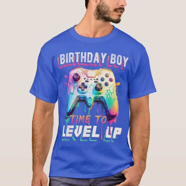 Camiseta Birthday Boyime to Level Up Video Game Birthday Pa (Anverso)