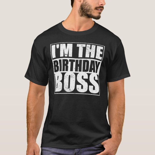 Camiseta Birthday Dude Boss Graphic (Anverso)