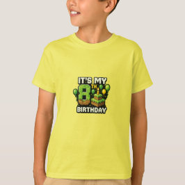 Camiseta Birthday Gamer Shirt – Pixel Block Birthday Design