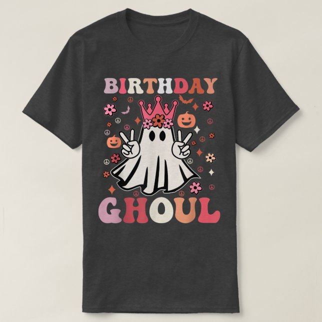 Camiseta Birthday Ghoul Cute Ghost Funny Halloween Costume  (Diseño del anverso)