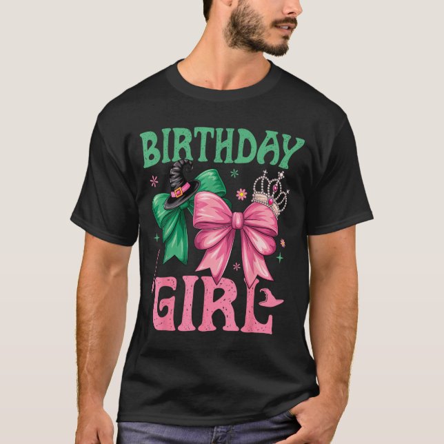 Camiseta Birthday Girl Nk And Green Birthday Witch Women Gi (Anverso)