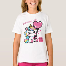Birthday Girl Unicorn T-Shirt Magical Unicorn Kids