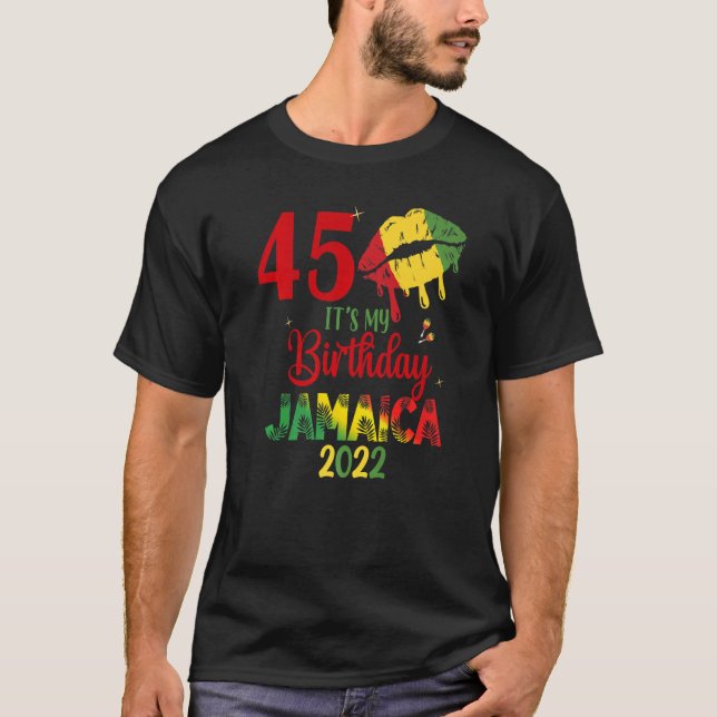 Camiseta Birthday Jamaica Girl 30th 50th Party Outfit Match (Anverso)