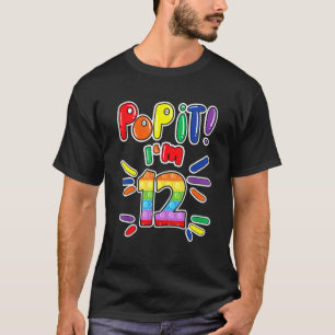 Camiseta Birthday Kids Pop It I Am 12 Years Old 12th Birthd
