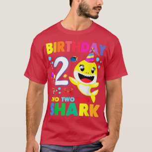 Camiseta Birthday Kids Shark2nd Two 2 Year Old Matching Fam