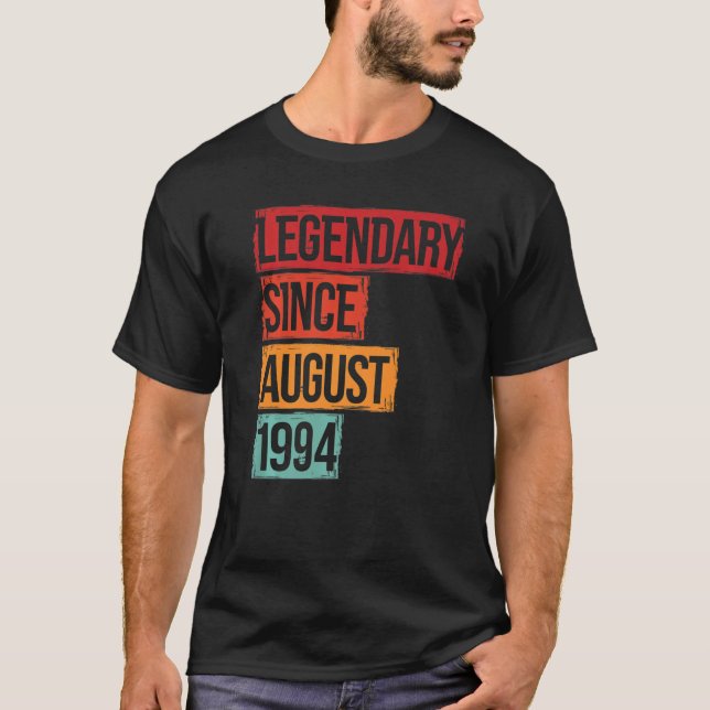 Camiseta Birthday Legendary Since August 1994 (Anverso)