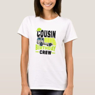 Camiseta Birthday Party Cousin Birthday Crew Garbage Truck