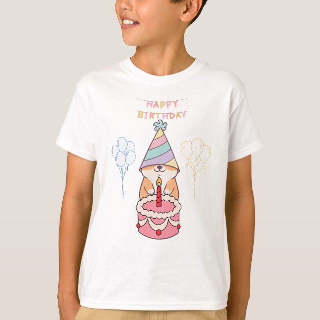 Camiseta Birthday Party Invitation Elegant Minimal Style (Anverso)
