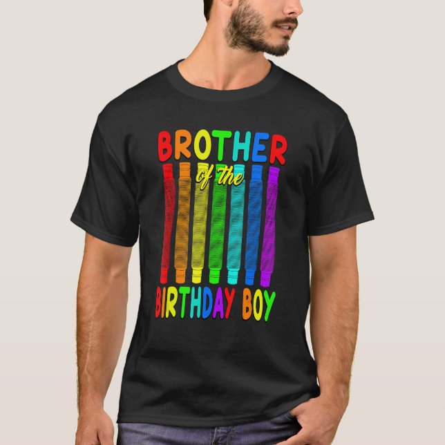 Camiseta Birthday Pop Tube Brother of the Birthday Boy (Anverso)