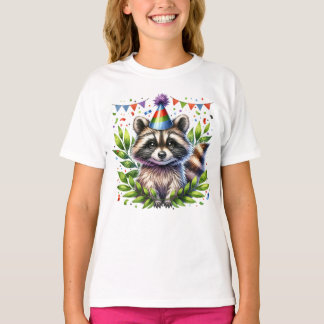 Camiseta Birthday Raccoon Kids, birthday party, fun design