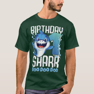 Camiseta Birthday Shark 1st Birthday Boy Shark 1 Year Shark